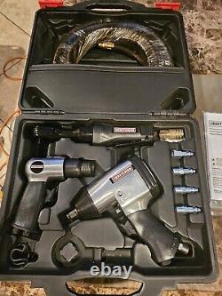 Craftsman 10pc Mechanics Air Tool Kit Case Hammer 1/2 Impact Wrench 3/8 Ratchet