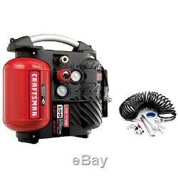 Craftsman 1.2 Gallon AirBoss Oil-Free Air Compressor and Hose Kit NEW