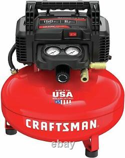 Craftsman Air Compressor, 6 Gallon, Pancake, Oil-Free with 13Piece Accessory Kit