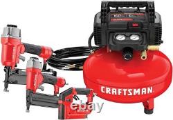 Craftsman CMEC3KITR 0.8 HP 6 Gallon Oil-Free Pancake Air Compressor with 3 Tools