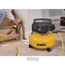 DEWALT 6 Gal 165 PSI Heavy-Duty Electric Pancake Air Compressor 18-Gauge Brad Na