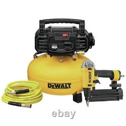 DEWALT DWFP1KITR 18 ga Brad Nailer & 6 gal Air Compressor CKCertifiedRefurbished