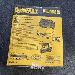 DEWALT (DWFP1KIT) 6 Gal. 18G Brad Nailer /Heavy-Duty Pancake Comp. SEALED NEW