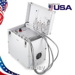 Dental Portable Mobile Delivery Unit Air Compressor Rolling Box 4H+handpiece Kit