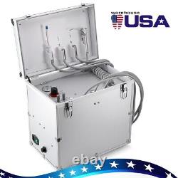 Dental Portable Mobile Delivery Unit Air Compressor Rolling Box 4H+handpiece Kit