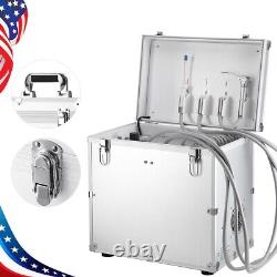 Dental Portable Mobile Delivery Unit Air Compressor Rolling Box 4H+handpiece Kit