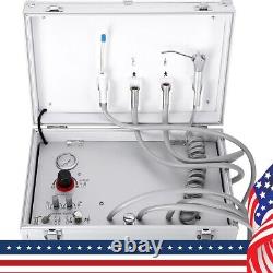 Dental Portable Mobile Delivery Unit Air Compressor Rolling Box 4H+handpiece Kit