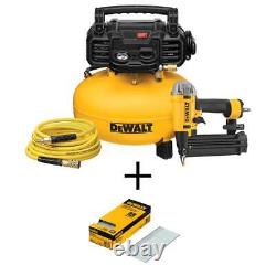 Dewalt Portable Air Compressor 6Gal. 165Psi HeavyDuty Electric 18Gauge BradNailer