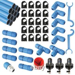 F28070 Fast Pipe 90' 3/4 Compressed Air Line Aluminum Piping System Tubing Kit