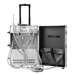 FDA Portable Dental Unit System Built-in Air Compressor Case+ Handpiece Kit