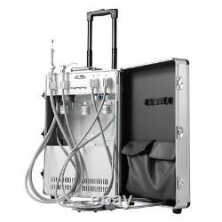 FDA Portable Dental Unit System Built-in Air Compressor Case+ Handpiece Kit