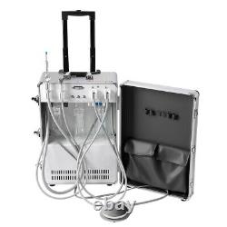 FDA Portable Dental Unit System Built-in Air Compressor Case+ Handpiece Kit