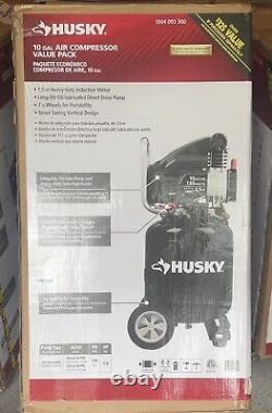 Factory Sealed! Husky Portable 10 Gal. Electric Air Compressor WithExtra Value Kit