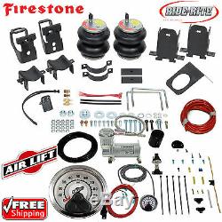 Firestone Ride Rite Air Bags & AirLift Load Compressor for 11-16 Ford F250 F350