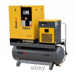 First Air FAS4U 5-HP 53-Gallon Rotary Screw Air Compressor with Dryer 460V 3-P