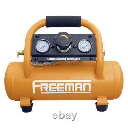 Freeman PE1GCCK 1 Gallon 20 Volt Cordless 1/3 HP Portable Air Compressor Kit