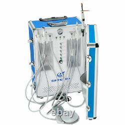 Greeloy 600W Dental Portable Unit with Air Compressor + Handpiece Kit 4 Hole US