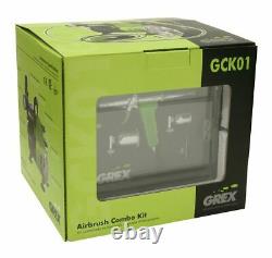 Grex GCK01 Combo Kit with Genesis. XT and AC1810-A Air Compressor Airbrush