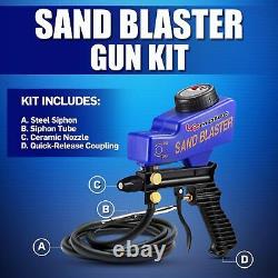 Gun Kit for Air Compressor with Continuous Blasting Pneumatic Tool Rust Remover