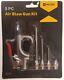 Hiltex 5pc Air Blow Gun Compressor Needle Kit Nozzle Tool Chrome Plated Rubber