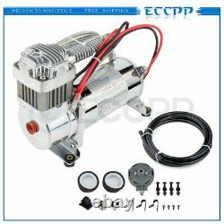 Heavy Duty Air Compressor 12v 200 PSI With 1/4 Hose Kit For Train Horns Bag