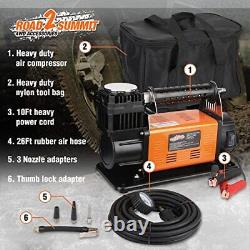 Heavy Duty Portable 12V Air Compressor Kit Inflate 6.35CFM 180L/ Min Max 150P