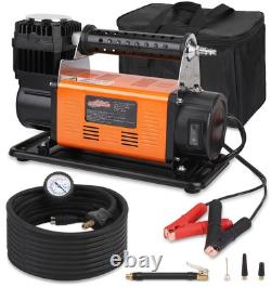 Heavy Duty Portable 12V Air Compressor Kit Inflate 6.35CFM (180L/ Min), Max 1