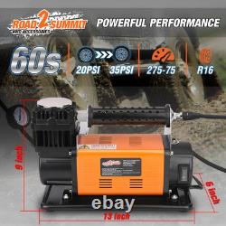 Heavy Duty Portable 12V Air Compressor Kit Inflate 6.35CFM (180L/ Min), Max 1