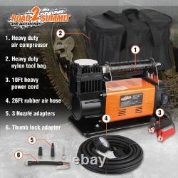 Heavy Duty Portable 12V Air Compressor Kit Inflate 6.35CFM (180L/ Min), Max 1