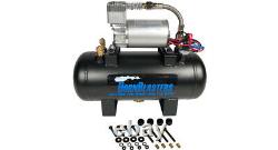 HornBlasters Bandit 127H Loud Train Air Horn Set Kit with VIAIR 444C Compressor