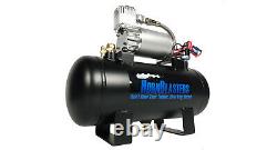 HornBlasters Bandit 127H Loud Train Air Horn Set Kit with VIAIR 444C Compressor