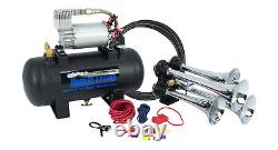 HornBlasters Bullet 127H Loud Air Horn Kit for Truck with 275C Compressor