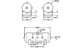 HornBlasters Outlaw Black 232 Loud Train Air Horn Kit with VIAIR 380C Compressor