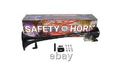 HornBlasters Safety 127H Loud Fire Truck Air Horn Kit with Compressor 1 Trumpet