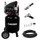 Husky Electric Air Compressor 10 Gal Portable Heavy Duty 1.5 Hp Extra Value Kit