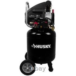 Husky Electric Air Compressor 10 Gal Portable Heavy Duty 1.5 HP Extra Value Kit