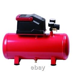 Hyper Tough 3 Gallon Bundle Oil Free Portable Air Compressor, 100PSI, Red kit