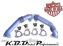 KBDP Exhaust Up Pipes Manifolds to Turbo 6.6l Duramax Chevy GMC 2001-16 LB7-LML