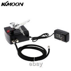 KKMOON Airbrush Compressor Air Brush Kit 0.3mm 7cc Spray Nail Art Paint