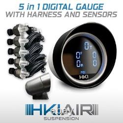 Kit 1 HKI Air Compressors + 1 Filter + Bluetooth + Aluminum Air Tank + Gauge