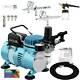 Master 3 Airbrush And Air Compressor Kit 0.2mm Fine Detail 0.3mm Gravity, Siphon