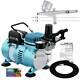 Master Airbrush Air Compressor Kit With G233 Gravity Feed Airbrush 3 Tip Pro Set