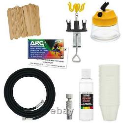 Master Gravity Airbrush Air Tank Compressor Kit with 24 Color Acrylic Paint Set
