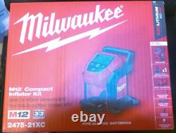 Milwaukee 2475-21XC M12 12V XC4.0 Battery Cordless Compact Inflator Kit NEW