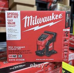 Milwaukee 2475-21XC M12 12V XC4.0 Battery Cordless Compact Inflator Kit NEW