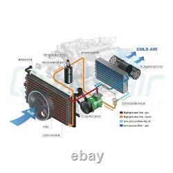 NEW A/C UNIVERSAL KIT UNDERDASH COMPLETE AIR CONDITIONER With YORK COMPRESSOR 12V