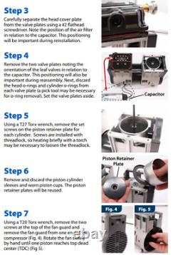 NEW Airmax 1 HP RP100 T100 Service Kit Compressor Rebuild KIT 510533 510542