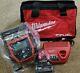 New Milwaukee M12 Inflator 2475-20 Cordless + 4.0ah Battery Charger Kit Fuel Bag