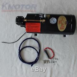 New 150 PSI 3 Liter 12V Air Compressor With 4 Trumpet Chrome Train Air Horn