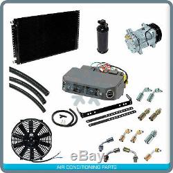 New A/c Kit Universal Under Dash -serpentine Compressor Kit Air Conditioner 12v